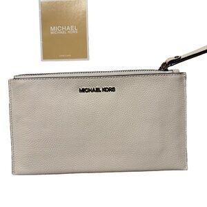 Michael Kors White Leather Clutch